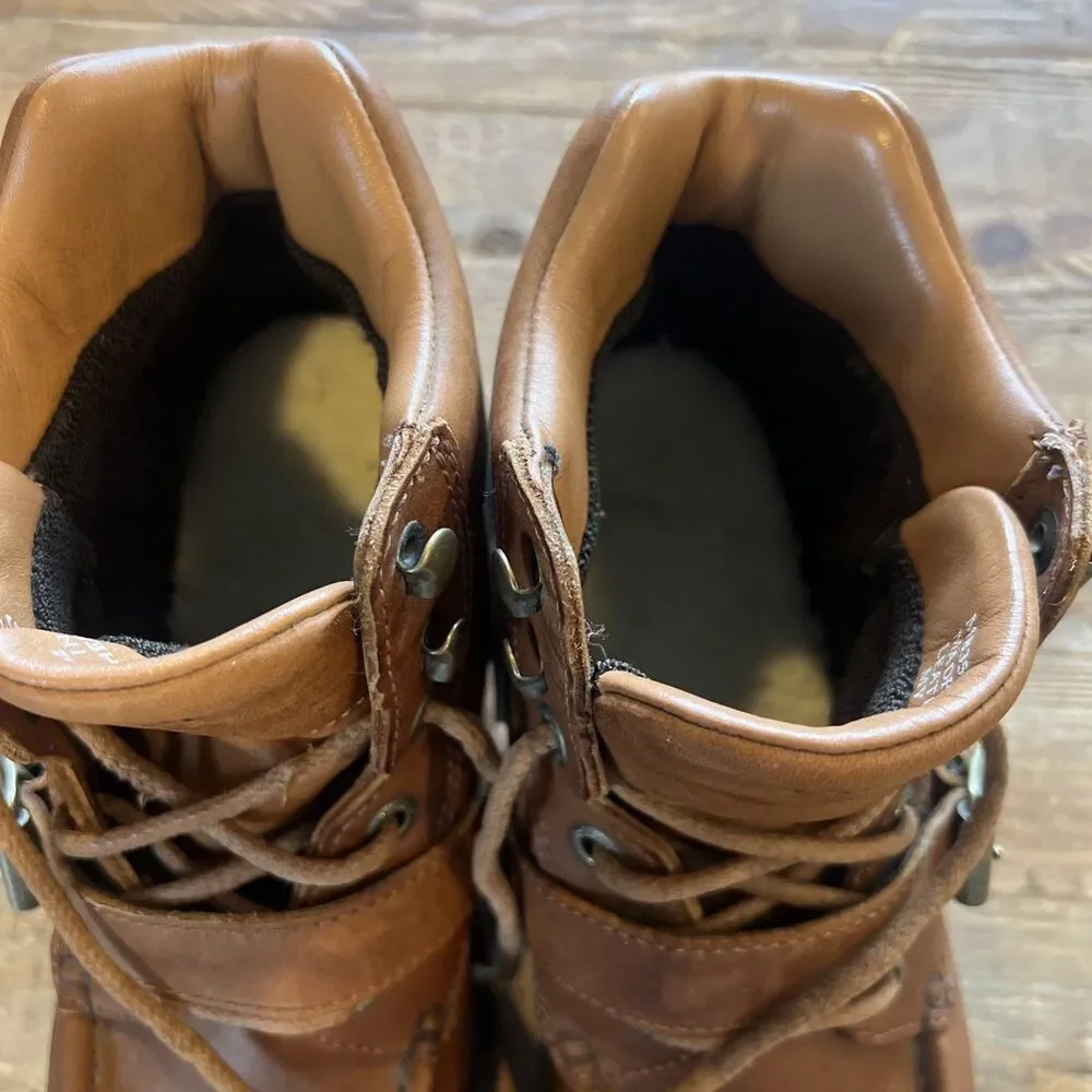 VTG Ralph Lauren Polo Sport Leather Hiking Boots Lug Sole Buckle Strap Men’s 10